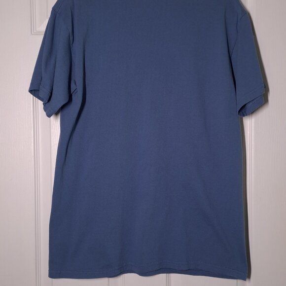 Kings Island: The Italian Job Stunt Track Roller Coaster USED Shirt (M, Blue) - Picture 7 of 7